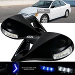 For 01-05 Honda Civic Coupe M-3 Style Gloss Black Power Mirrors Blue Led Arrow. Fixed Price $59.99.