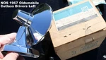 Nos 1967 Oldsmobile F85 Cutlass 442 Lh Exterior Side View Mirror #230368. Fixed Price $225.00.