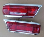 New Pair Of Complete Early Style Red Taillights For Mercedes W113. Fixed Price $1148.85.