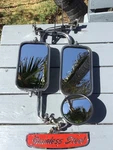 1967 - 1979 Ford Truck West Coast Stainless Steel Mirrors W/working Swing Locks. Fixed Price $775.00.