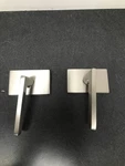 Emtek 5052HLOUS15LH Helios Satin Nickel Left Dummy Lever With Rectangular Rose. Fixed Price $105.60.