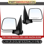 Left & Right Black Mirror W/ Manual Adjust Folding Ford Ranger Mazda Pickup. Fixed Price $51.99.