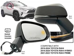 For Exterior Mirror Bsd Signal Glossy Cap 2019 - 2024 Toyota RAV4 Passenger Side. Fixed Price $84.56.