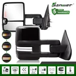 Painted Black Tow Mirrors 2014-2019 Chevy Silverado Gmc Sierra Smoked Switchback. Fixed Price $223.06.