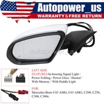 White Left Driver Side Mirror Fit Mercedes C250 C300 C350 C63 2015 16 17-2021. Fixed Price $99.73.