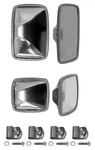 Velvac Stainless Steel Mirror Kit 2) Convex 6 10 Flat Head And 4 Clamps. Fixed Price $136.95.
