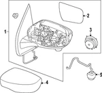 Genuine Nissan Mirror Assembly 96302-9BU4B. Fixed Price $385.98.