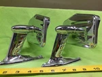 Pair Vintage Joma Chrome Hooded Mirrors. Fixed Price $250.00.