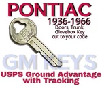 1936-1966 Gm Pontiac Doors Trunk Glovebox Key Cut To Code 9001-9250. Fixed Price $11.99.