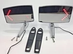 Pair (2) 1967 1968 Mustang Side Rear View Mirrors Led Turn Signal Convex Right. Fixed Price $134.95.