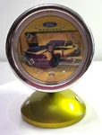 Ford Motor Boss 302 Mustang Gold Rear View Mirror Oval Shape Alarm Desk Clock. Fixed Price $19.95.