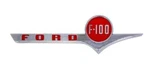1956 Ford Pickup Truck Hood Side Emblems F100 Red/chrome. Fixed Price $124.99.