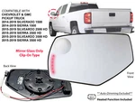 Mirror Glass For Silverado Sierra 2014-2019 Turn Signal Heated Driver Side. Fixed Price $50.21.