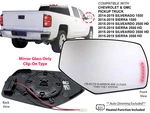 Mirror Glass For Silverado Sierra 2014-2019 Turn Signal Heated Passenger Side. Fixed Price $47.54.
