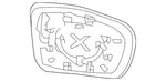 Genuine Nissan Mirror Glass 96366-JF30A. Fixed Price $155.22.