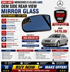 01-07 Mercedes Clas Amg Oem Side Rear View Door Mirror Glass Left Auto Dim S1. Fixed Price $109.99.