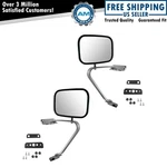 Side View Manual Mirrors Stainless Steel Pair Set Ford F-series Pickup Truck. Fixed Price $72.44.