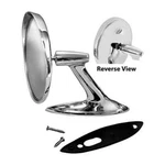 1961-62 Impala / Nova, Round Door Mirror With Bowtie, Gasket And Screws, New. Fixed Price $72.33.