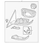 Genuine Bmw Mirror Assembly 51-16-5-B4B-397. Fixed Price $712.81.
