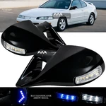 For 92-96 Honda Prelude BB2 M-3 Style Gloss Black Led Manual Side Mirrors Pair. Fixed Price $49.95.
