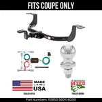 For 08-12 Honda Accord Trailer Hitch 4 Pin Wire 178" Ball Fit Coupe Curt 2K Tow. Fixed Price $324.99.