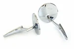 Chevy Car Truck Lh & Rh Side Round Chrome Rear View Door Mirrors W/ Bowtie. Fixed Price $189.95.