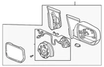 Genuine Honda Mirror Assembly Door *NH578* (r.c.) (taffeta White) 76200-S0X-A. Fixed Price $291.49.