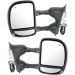 Chrome/black Power Heated Signal Tow Side View Mirrors Pair Set For Super Duty. Fixed Price $256.20.