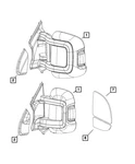 Genuine Mopar Outside Rear-view Mirror Left 7SV31JXWAA. Fixed Price $338.66.