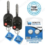 2 New Replacement 3 Button Uncut Remote Head Keyless Entry Fob Ford. Fixed Price $19.95.