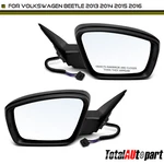 2X Mirror W/heated Power Adjustment Manual Folding For Volkswagen Beetle 13-16. Fixed Price $133.99.