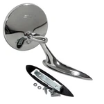 For 1963-1966 C2 Corvette Outside Door Mirror With Bowtie & Hardware Left Hand. Fixed Price $98.99.