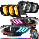 Rgb Headlights+led Tail 5MODE 2015-2023 Ford Mustang W/sequential. Fixed Price $599.99.