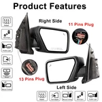 Mirror Turn Signal Temp Sensor Puddle Light 2021-2024 Ford F-150 F150 Pair. Fixed Price $199.99.