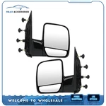 Pair Fits 2002-2008 Ford Super Duty Black Cover Manual Fold Side View Mirrors. Fixed Price $63.39.