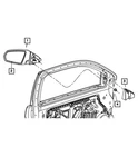 Genuine Mopar Outside Rear-view Mirror Left 1SX891FSAC. Fixed Price $202.80.