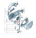 Audi Q8 4M Front Right Door Mirror Drive Motor 8S0959578A. Fixed Price $183.21.