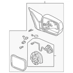 Genuine Honda Mirror Assembly 76250-S9V-C11ZU. Fixed Price $359.62.
