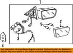Gm Oem 94-02 Eldorado Door Outside Mirrors-mirror Assy 3636609. Fixed Price $348.72.