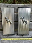 2 Vintage Mack Aluminum Semi Truck Mirrors With Bull Dogs. Tractor Trailer, Dump. Fixed Price $229.00.