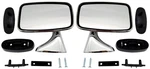 Pair Of Tex Style Chrome Exterior Door Mirrors Classic Mini Car Ford Mgb. Fixed Price $62.37.