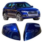 For Audi Q5 2017-2024 Wing Door Mirror Covers Painted Navarra Blue LX5H Pair. Fixed Price $186.65.