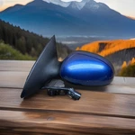 Driver Side View Mirror Power Fixed With Puddle Lamp 02-07 Taurus French Blue. Fixed Price $64.00.
