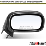 Black Mirror W/ Manual Adjust For Pontiac Bonneville 1992-1999 Sedan Passenger. Fixed Price $43.99.