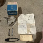 Nos Chevrolet Right Hand Rear View Mirror 987025 With Original Instructions. Fixed Price $100.00.