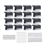 16 Pack Solar Power Led Deck Lights Garden Stairs Step Fence Outdoor Path. Fixed Price $17.54.