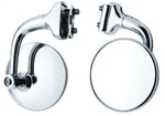 4" Curved Arm Peep Door Mirror Outside Rearview Hot Street Rat Rod Pair. Fixed Price $56.50.