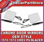 Chrome Orig Style Side Rear View Door Mirrors Pair Set 1970-1972 Chevy Gmc Truck. Fixed Price $114.95.