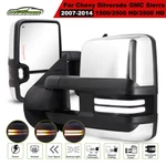 Chrome Tow Mirrors For 2007-2013 Silverado Sierra Power Heated Led Switchback. Fixed Price $169.96.