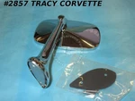 1968-1974 Corvette New Repro 5.25" Mirror Lh Outside Gm 3914529 With Mount Kit. Fixed Price $78.00.